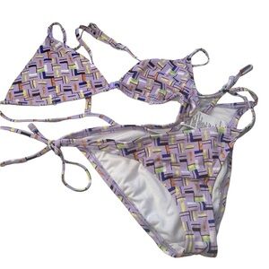 New out from under bikini set string geometric pattern Size Small